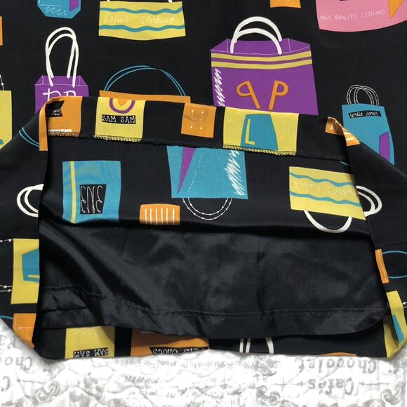 Wmns VTG Anne Crimmins for Umi Collections Silk Dress Black Pink Shoulder Pads - Picture 6 of 12